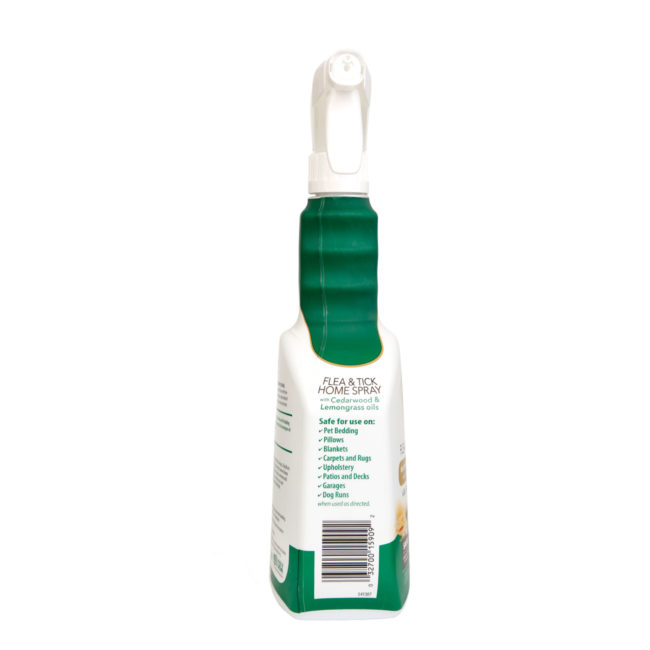 3270015909. Hartz Nature's Shield Flea and Tick Home Spray. Left side of package. Hartz Nature's Shield Home Spray is a natural flea and tick home spray.