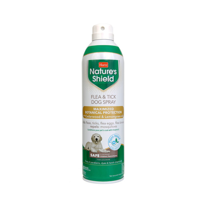 Hartz Nature's Shield provides natural flea & tick protection.