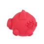 Hartz SKU#3270011228. Hartz tuff stuff treat hogging piglet. Side view of red interactive dog toy.