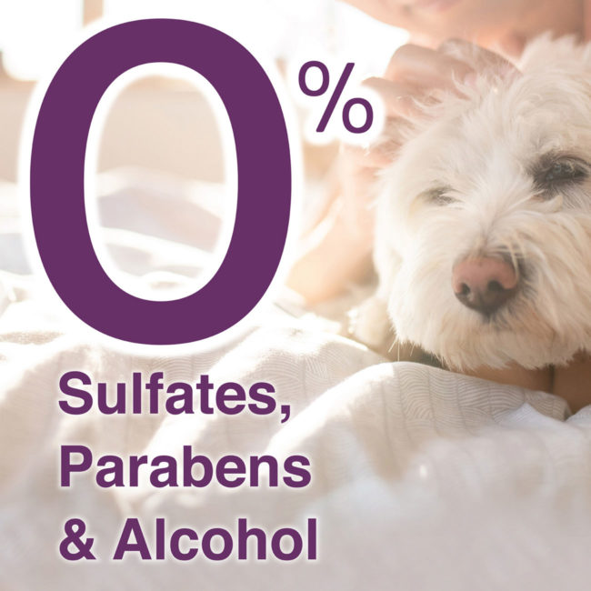 Hartz groomer's best dog shampoos contain 0% sulfates, parabens and alcohol.