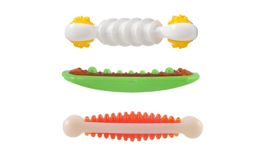 Hartz chew n' clean dog toys help maintain dog dental care.