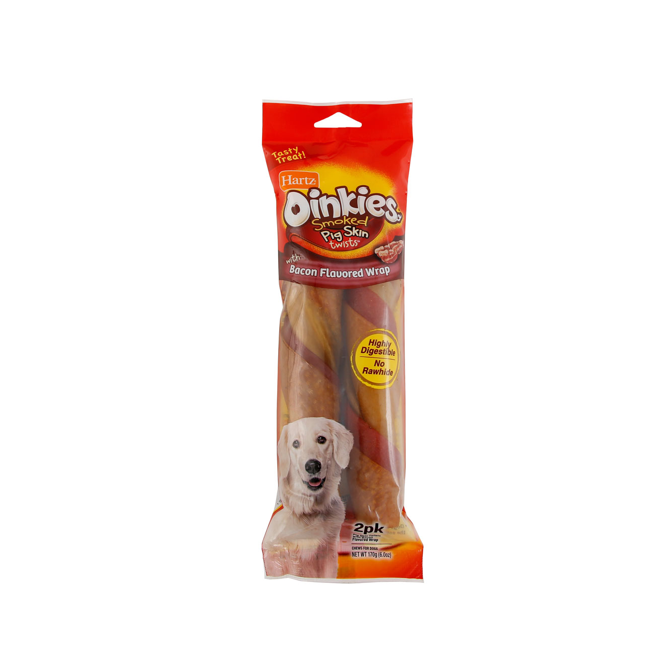 Seven-inch smoked pig skin chew treats for dogs, Hartz SKU 3270015483