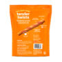 Back of package of 36 pack oinkies tender twists, wrapped with real chicken.