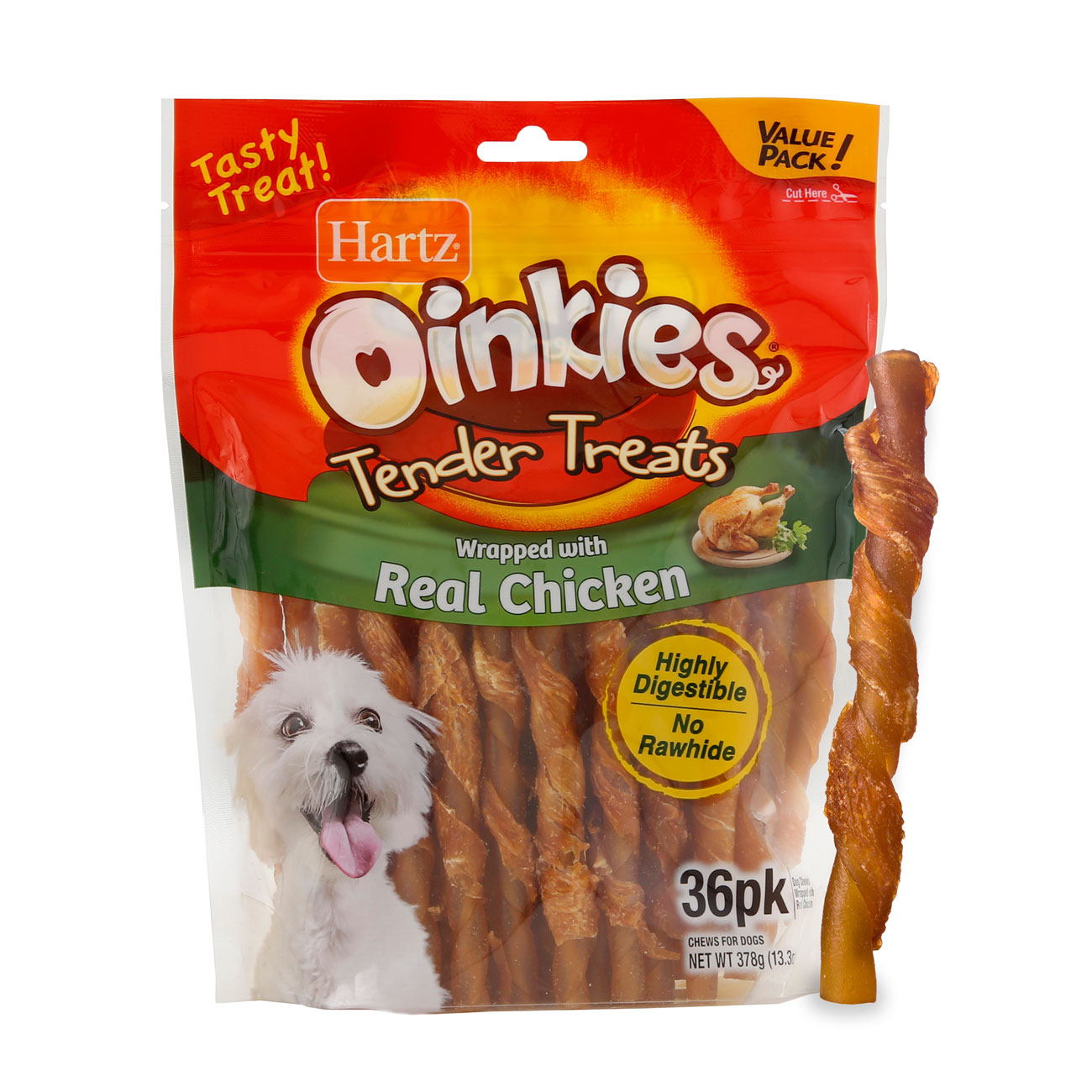 Hartz® Oinkies® Tender Treats with Chicken 36 Pack Hartz