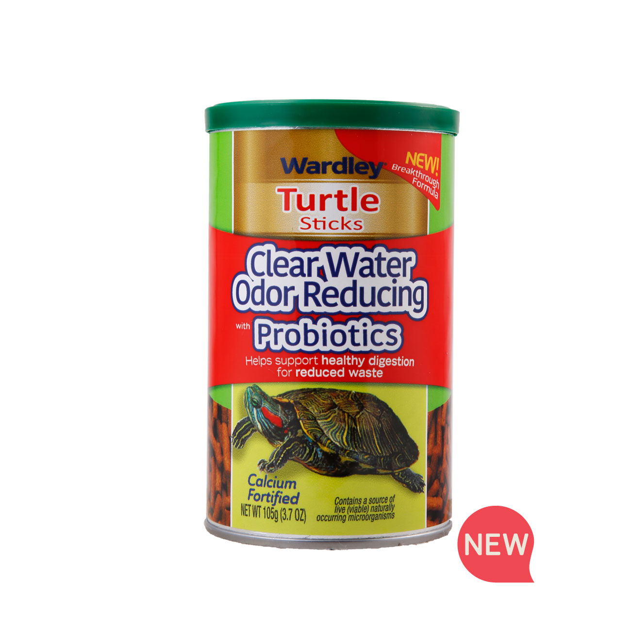 Wardley® Clear Water Odor Reducing with Probiotics Turtle Sticks 3.7