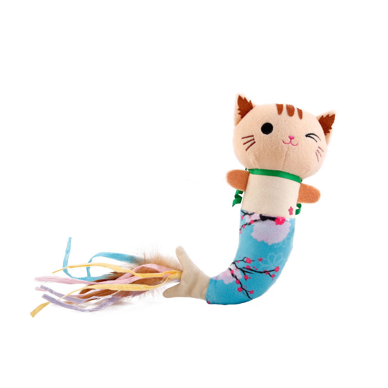 Captivate mermaid kicker cat toy with silver vine and catnip. Hartz SKU#3270011250.