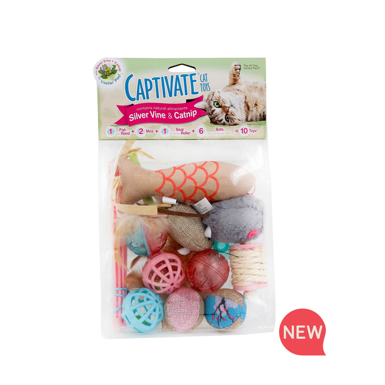 hartz pom pom cat toy