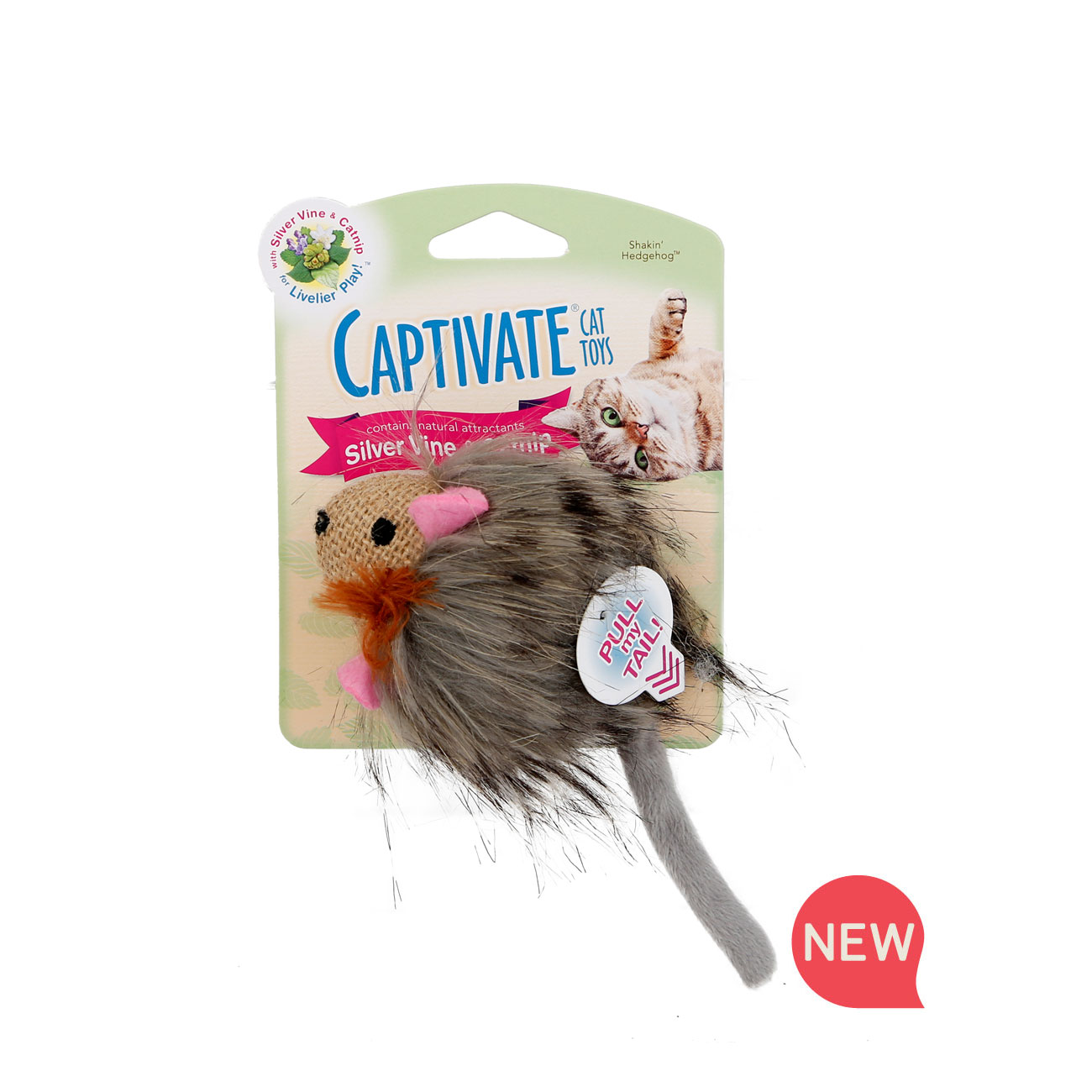 bouncing hedgehog cat toy