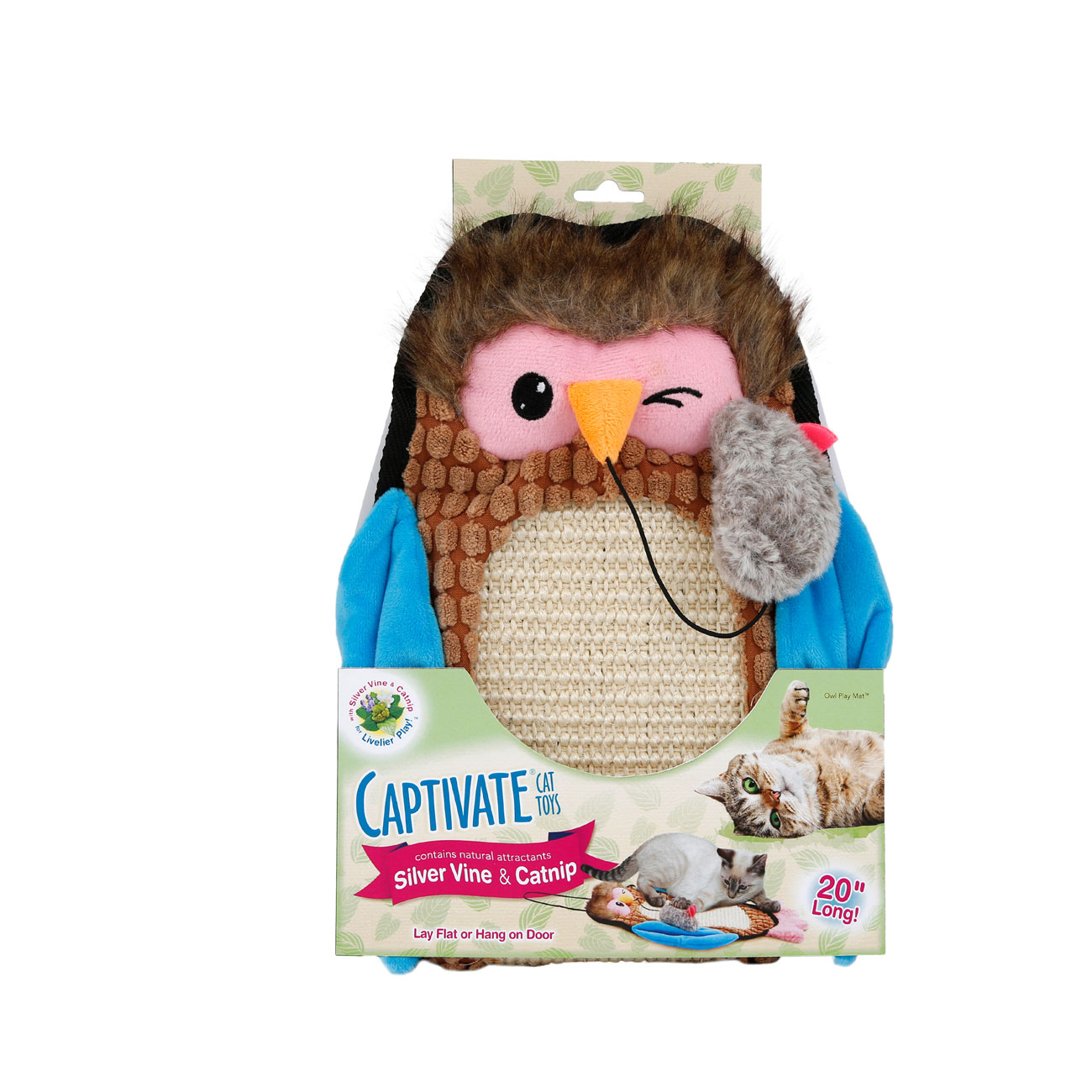 Captivate owl play mat cat toy.