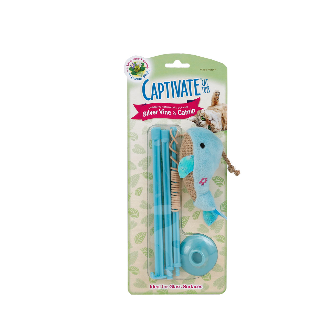 Hartz captivate Whale watch cat toy. High quality cat toy. Front of package. Hartz SKU#3270011262