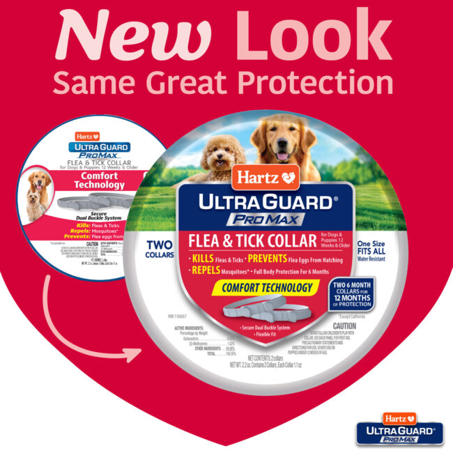 Hartz Ultraguard promax flea & tick collars. New look with same great protection!
