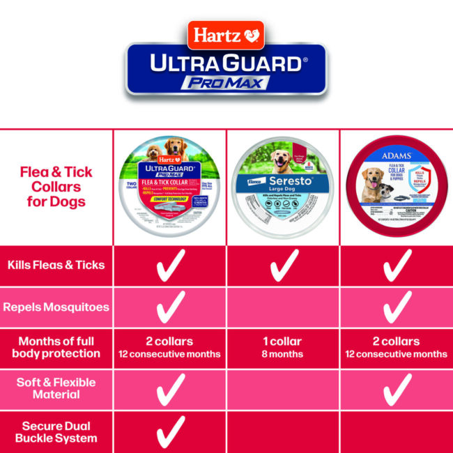 Promax Compare Chart dog collar