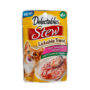 Delectables lickable treat, stew, chicken & veggies cat treat. Front of package. Hartz SKU#3270011361