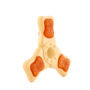 Hartz Chew N Clean tri-point dog toy. Angled photo of dental dog toy. Hartz SKU# 3270012004.