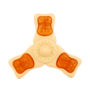 Hartz Chew N Clean tri-point dog toy. Front of dental dog treat out of package. Hartz SKU# 3270012004.