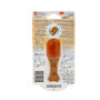 Hartz Chew N Clean drumstick dog toy, extra small dog chew toy. Back of dental dog toy package. Hartz SKU# 3270012006.