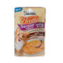 Delectables lickable treat, broths, chicken & tuna senior cat treat. Front of package. Hartz SKU#3270012015
