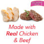 Made with real chicken and beef cat treat.