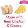 Made with real chicken and cheese cat treat.