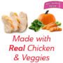 Made with real chicken and vegetable cat treat.