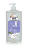 Hartz groomer's best professionals 6 in 1 dog shampoo. Pump bottle, 32oz, Front of bottle. Hartz SKU# 3270012043
