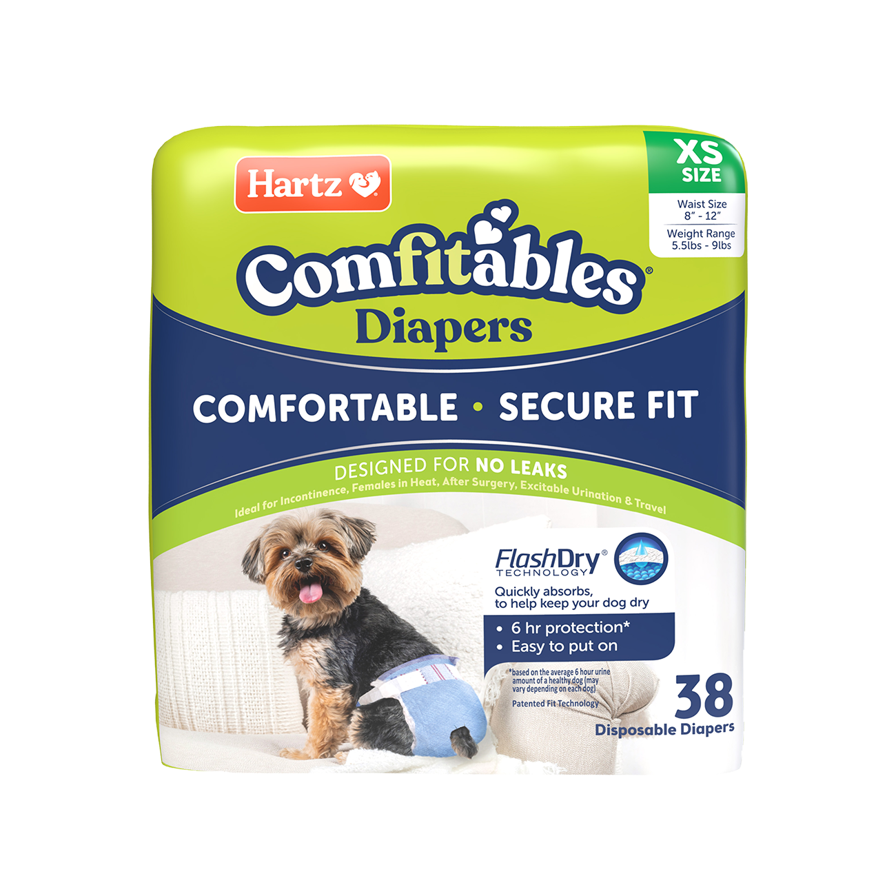 Peritas Disposable Dog Diapers For Females In Heat – Large/X-Large