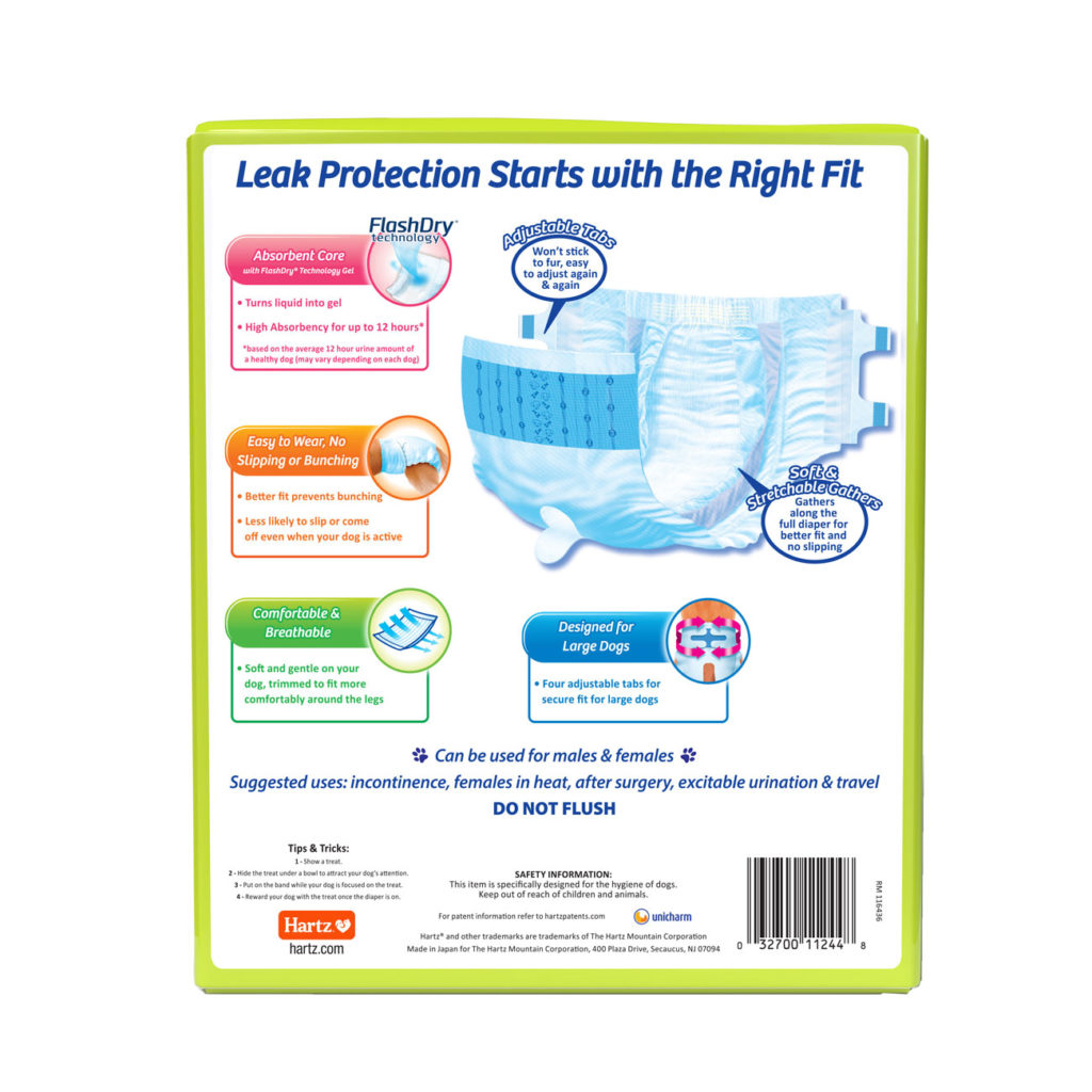 Hartz® Disposable Dog Diapers with FlashDry® Gel Technology 5ct Hartz