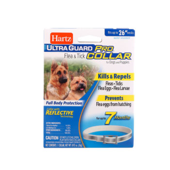Hartz SKU#3270015593. Hartz UltraGuard Pro dog flea and tick collars are a reflecting dog collar.