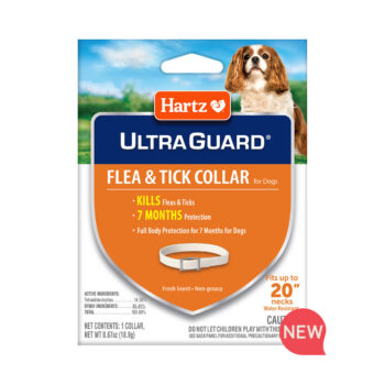 Hartz UltraGuard Flea & Tick Collar for Dogs – White