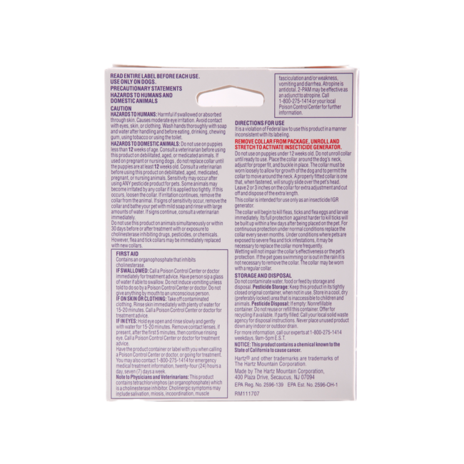 The Hartz UltraGuard Plus flea and tick dog collar provides flea and tick control for dogs.