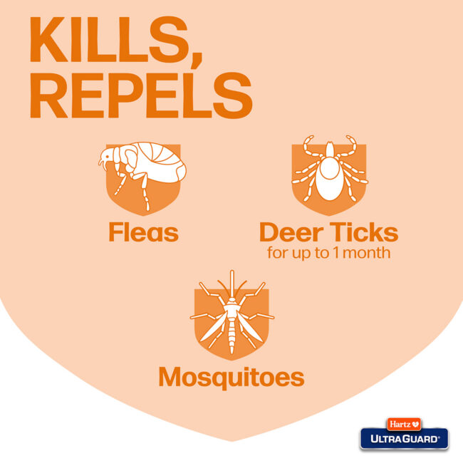 Flea drops kills repels fleas, deer ticks and mosquitos