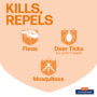 Flea drops kills repels fleas, deer ticks and mosquitos