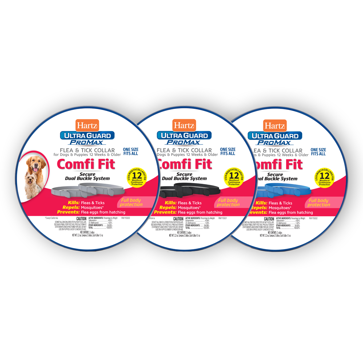 Hartz UltraGuard ProMax flea and tick collars.