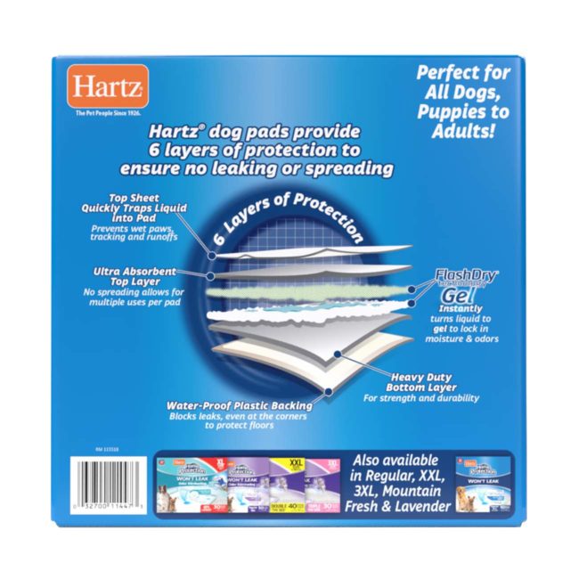 Dog Pads 30 Count - Unscented Back
