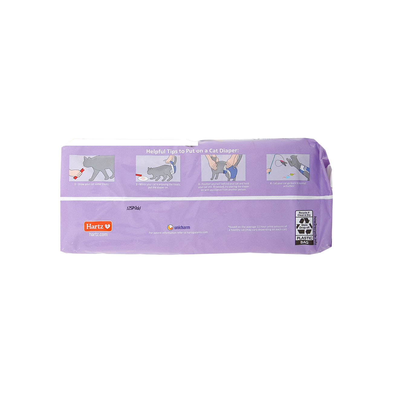 Hartz Disposable Cat Diapers with FlashDry Gel Technology Size SS 3.5 7.5lbs Hartz