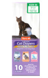 Hartz Disposable Cat Diapers Size SS 10 Count. Front of package. Hartz SKU# 3270012941