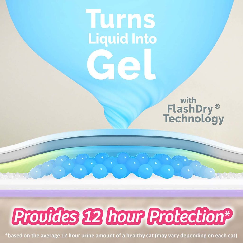 Hartz® Disposable Cat Diapers with FlashDry® Gel Technology, Size S, 7