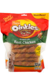 Hartz Oinkies pig skin twists. Dog treat wrapped in chicken. 32 pack. Hartz SKU# 3270012951