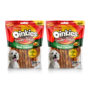 Hartz Oinkies Tender Treats. Dog chew with real chicken. Front of package. Hartz SKU# 3270012952