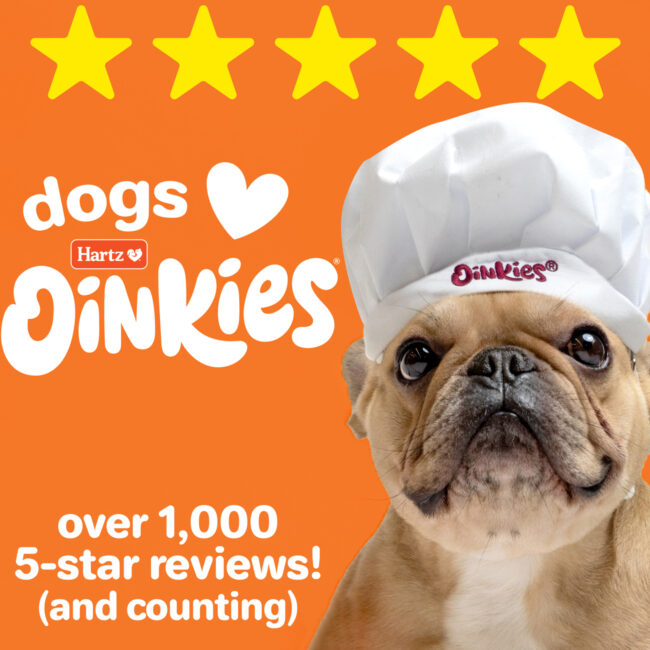 Hartz Oinkies. Over 1,000 5 star reviews.