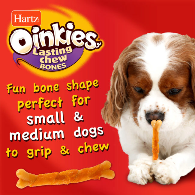 Hartz lasting chew bones. Dog treat with chicken.