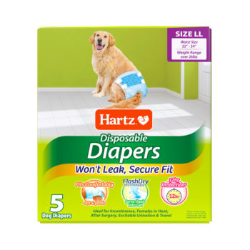 Hartz® Disposable Dog Diapers with FlashDry® Gel Technology - 5ct