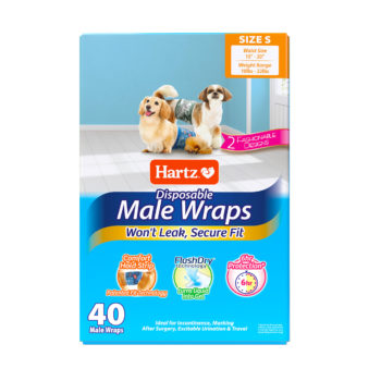 Hartz® Disposable Male Wraps with FlashDry® Gel Technology - 40ct