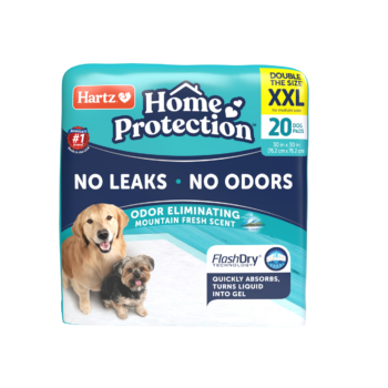 Hartz Home Protection dog pads scented with a mountain fresh scent. Hartz SKU#3270012976