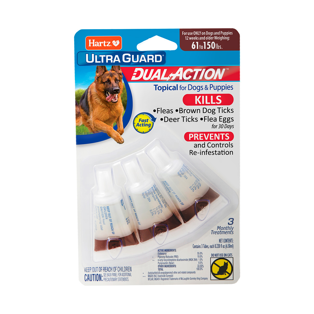 Hartz Ultra Guard Pro Flea and Tick Prevention For Cats, 3 ct / .061 fl oz  - Kroger