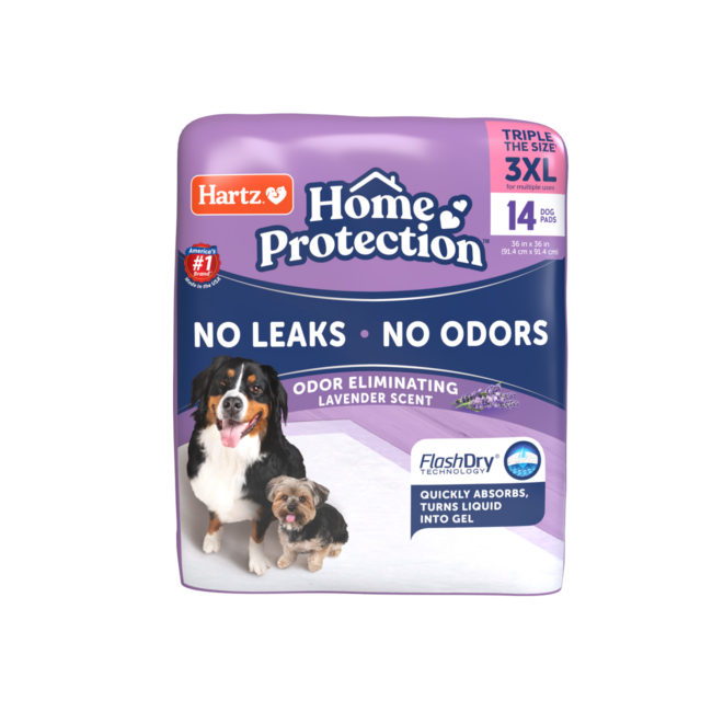 Hartz Home Protection Odor Eliminating 14 count 3XL scented dog pads. Hartz SKU# 3270015894