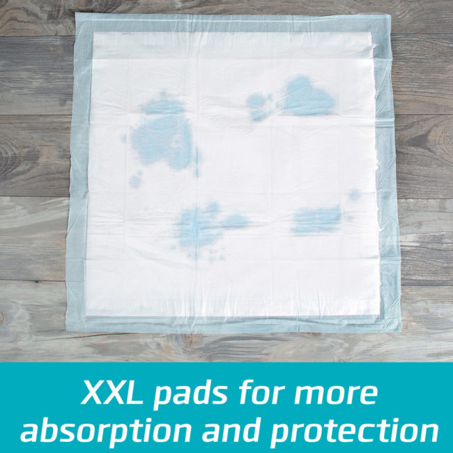 Hartz Home Protection Odor Eliminating XXL dog pads have more absorption and protection.