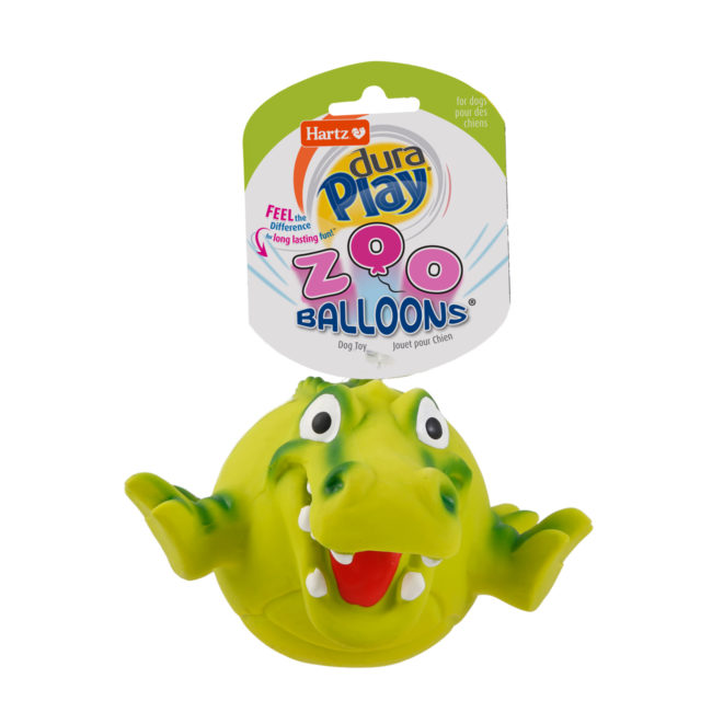 Hartz Dura Play Zoo Balloons alligator dog toy. Hartz SKU# 3270011576
