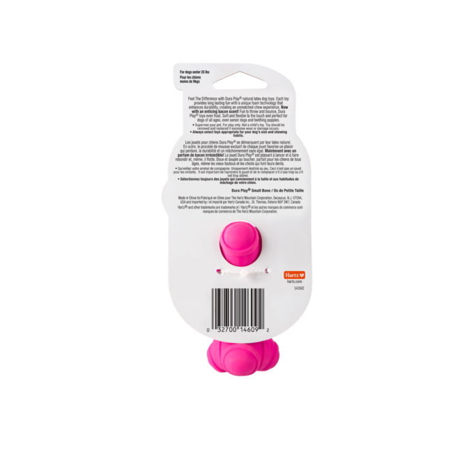 A lightweight pink foam chew toy for small dogs, Hartz SKU# 3270014609