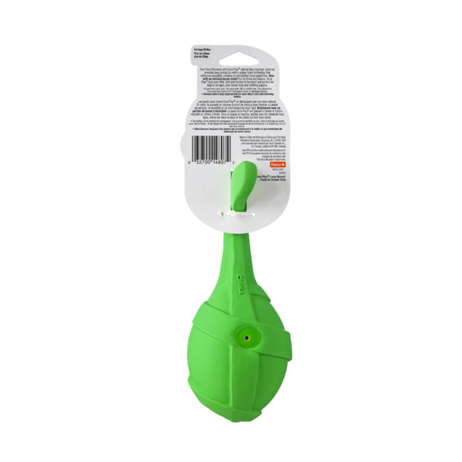 Squeaky green missile dog toy for large dogs, Hartz SKU# 3270014807